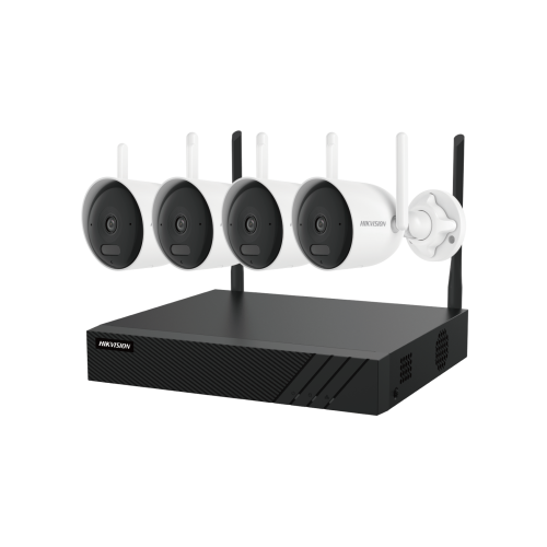 Hikvision DS-J142I/NK844WBH-1T Überwachungskameraset 4x Bullet WLAN KIT