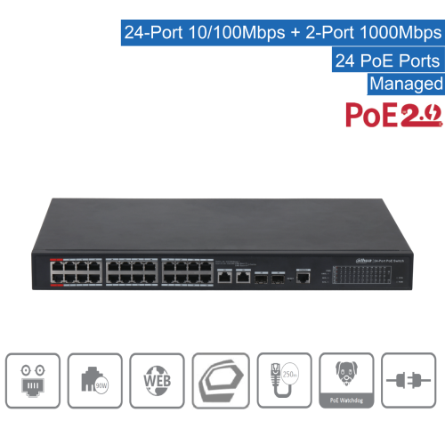 Dahua PFS4226-24ET-360-V3 Switch 24 PoE Ports