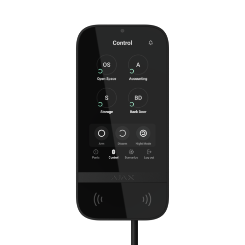 Ajax Superior KeyPad TouchScreen Fibra Schwarz