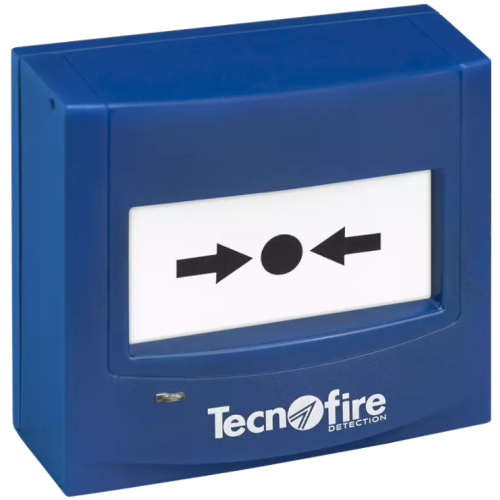 Tecnofire TF-CP-ES adressierbarer Druckknopfmelder blau