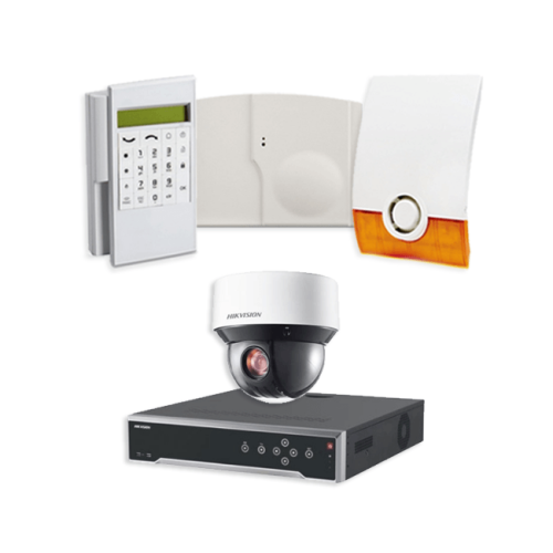 Videofied Funkalarmanlage Komplettset professional für Außenbereich Überwachung inkl. HIKVision Videoset 2 mit 4 Kameras und NVR 4TB