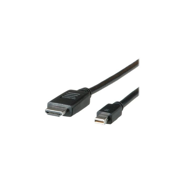 Roline - Videokabel - DisplayPort / HDMI - HDMI (M) bis Mini DisplayPort (M) - 1 m - abgeschirmt