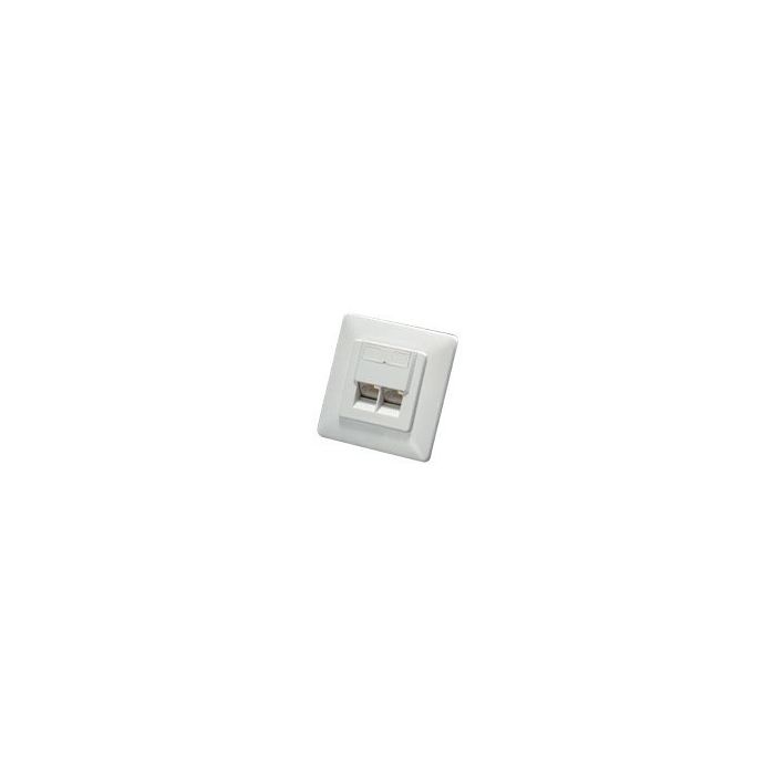 Roline Wall Jack - Anschlussdose, Unterputz - RJ-45 X 2 - weiß