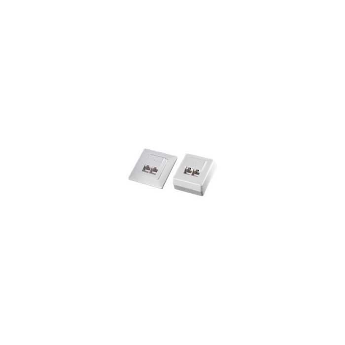 Rotronic Value - Unterputzkasten - RJ-45 X 2 - weiß