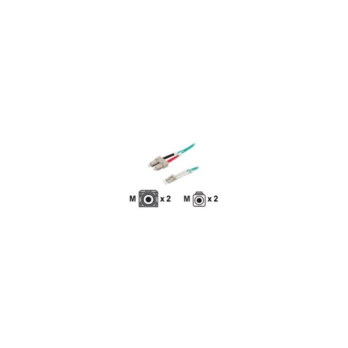 Roline LWL - Patch-Kabel - LC Multi-Mode (M) bis SC multi-mode (M) - 1 m - Glasfaser - 50/125 Mikrometer