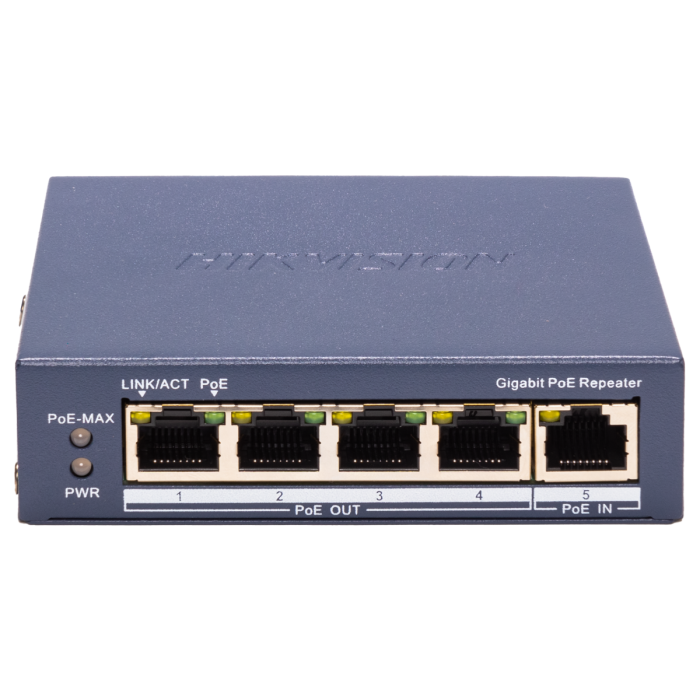 HIKVISION DS-3E0505P-E/R Gigabit PoE Repeater 4xPoE