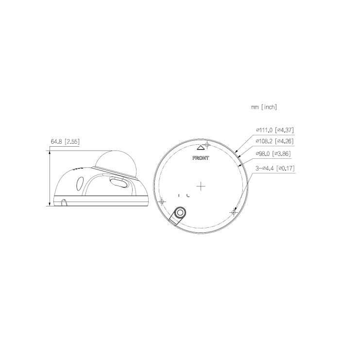 Dahua IPC-HDBW3441FP-AS-0360B-S2 (3.6mm) Dome Kamera 4MP