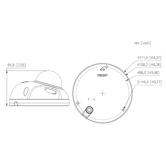 Dahua IPC-HDBW3441FP-AS-0280B-B-S2 (2,8mm) Dome Kamera 4MP