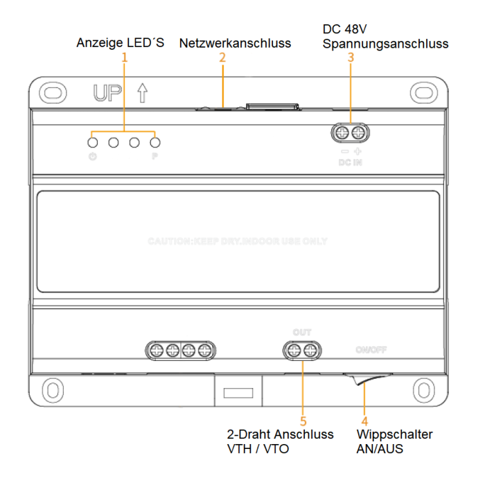Dahua VTNS1001B-2 2 Draht Switch Intercom