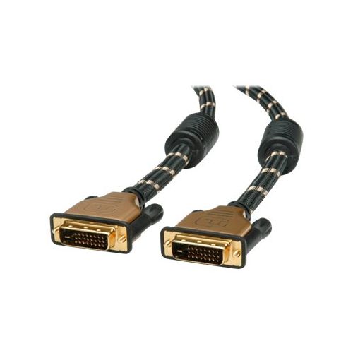 Roline Gold - DVI-Kabel - Dual Link - DVI-D (M) bis DVI-D (M) - 7.5 m - Daumenschrauben