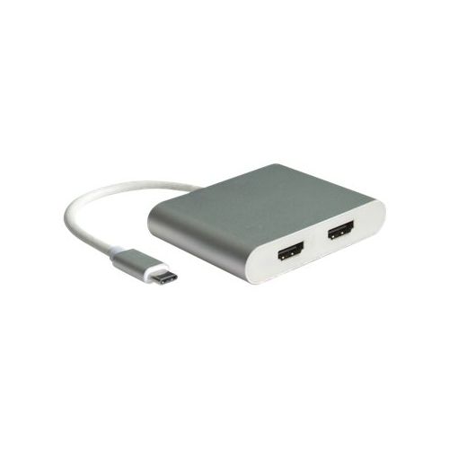 Roline - Externer Videoadapter - USB Type-C - 2 x HDMI - Silber