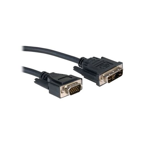 Roline - VGA-Kabel - DVI-A (M) bis HD-15 (M) - 2 m - Daumenschrauben - Schwarz