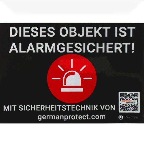 Aufkleber für Alarmgesichert / Alarm-Aufkleber