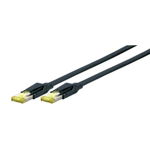 Jetrics jetcat6-outdoor-2 S/FTP Cat 6A Patchkabel, PUR, 2m, schwarz