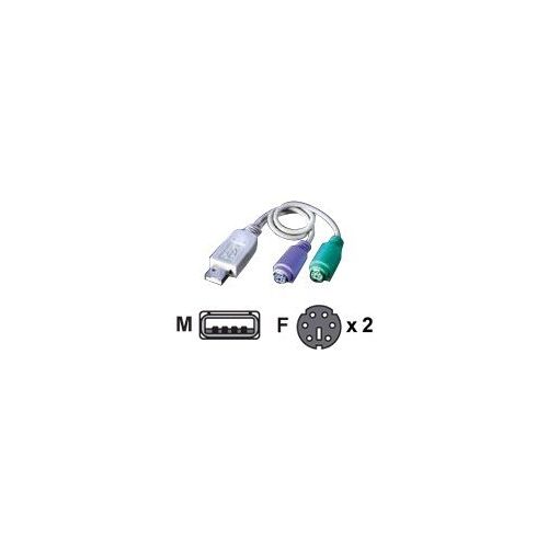 VALUE - Tastatur- / Maus-Adapter - PS/2, 6-polig (W) bis USB (M)