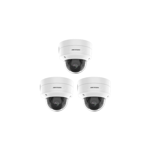 HIKVISION Kamera-Set 3x IP Dome Überwachungskamera DS-2CD2726G2-IZS(2.8-12mm)(C)