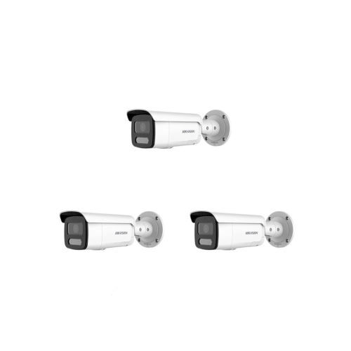 HIKVISION Überwachungskamera Set mit 3x IP Bullet Kamera DS-2CD2T47G2-LSU/SL(2.8mm)(C)