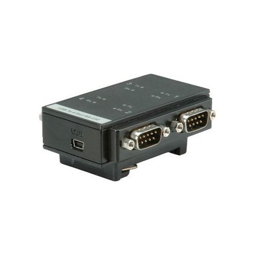 Roline USB 2.0 to RS-232 Adapter - Serieller Adapter - USB - RS-232 x 4 - Schwarz
