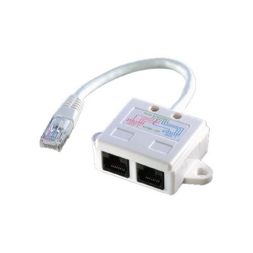VALUE T-Adapter - Netzwerk-Splitter - RJ-45 (M) bis RJ-45 (W) - 17 cm - UTP - CAT 5e