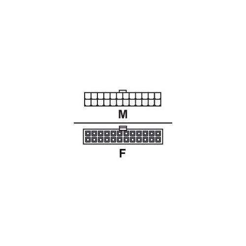 Roline - Spannungsversorgungs-Verlängerungskabel - ATX, 24-polig (W) bis ATX, 24-polig (M) - 30 cm