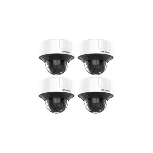 HIKVISION Kamera-Set 4x IP Dome Überwachungskamera DS-2CD3D46G2T-IZHSY(2.8-12mm)