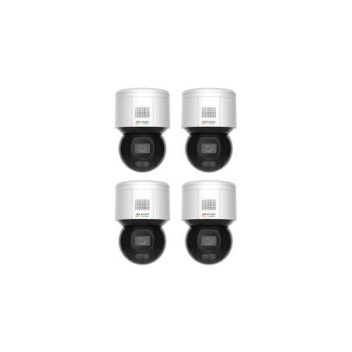 HIKVISION Überwachungskamera Set mit 4x IP PTZ Kamera DS-2DE3A400BW-DE/W(F1)(S5)(B)
