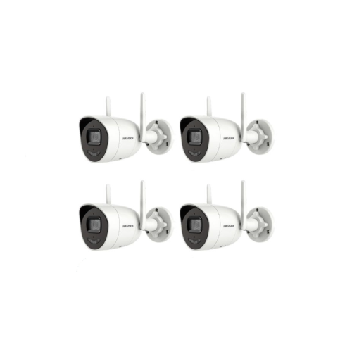 HIKVISION WLAN Überwachungskamera Set mit 4x IP Bullet KÜberwachungsamera DS-2CV2027G0-LDW(2.8mm)