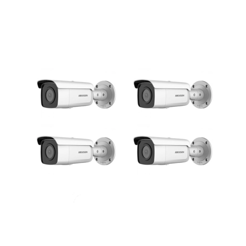 HIKVISION Kamera-Set 4x IP Bullet Kamera DS-2CD2T26G2-2I(2.8mm)(C)