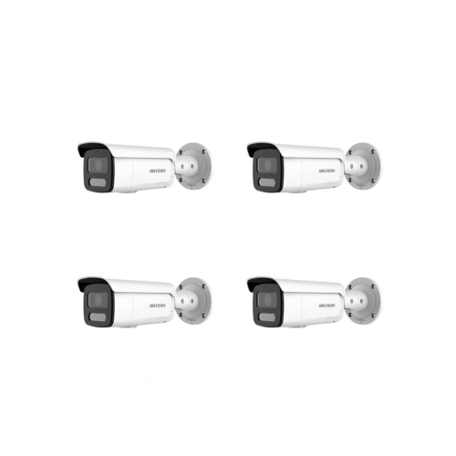 HIKVISION Überwachungskamera Set mit 4x IP Bullet Kamera DS-2CD2T47G2-LSU/SL(2.8mm)(C)
