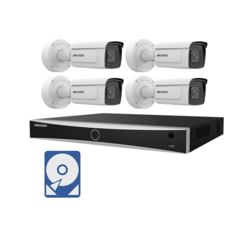 Hikvision Videoüberwachung-Set mit 4x 4MP Darkfighter IP Bullet Kameras und 8Kanal Netzwerkrekorder