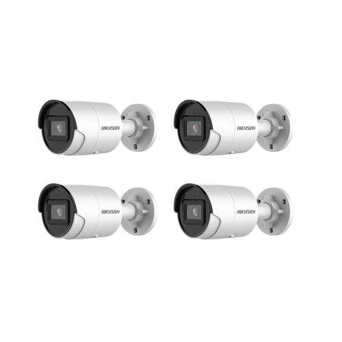 HIKVISION Kamera-Set 4x IP Bullet Kamera DS-2CD3023G2-IU(2.8mm)