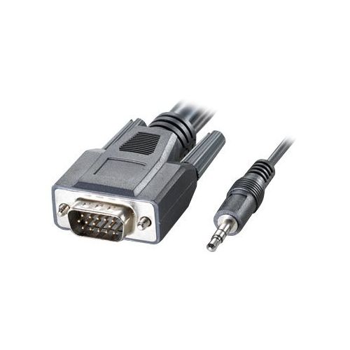 Roline Combi - VGA-Kabel - HD-15, stereo mini jack (M) bis HD-15, stereo mini jack (M) - 20 m - Daumenschrauben - Dunkelgrau