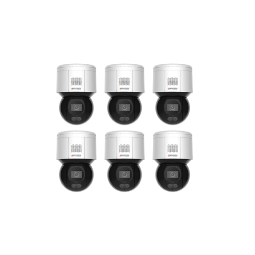 HIKVISION Überwachungskamera Set mit 6x IP PTZ Kamera DS-2DE3A400BW-DE/W(F1)(S5)(B)