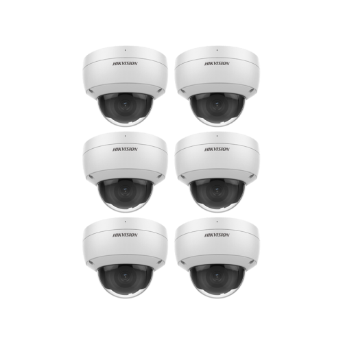 HIKVISION Kamera-Set 6x IP Dome Überwachungskamera DS-2CD3156G2-IS(2.8mm)(C)