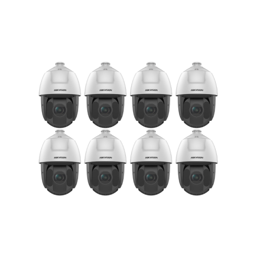 HIKVISION Überwachungskamera Set mit 8x IP PTZ Panorama Kamera DS-2DE5225IW-AE(S6)