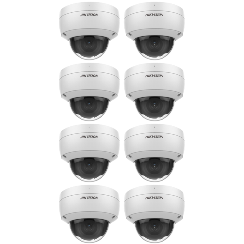 HIKVISION Kamera-Set 8x IP Dome Überwachungskamera DS-2CD3156G2-IS(2.8mm)(C)