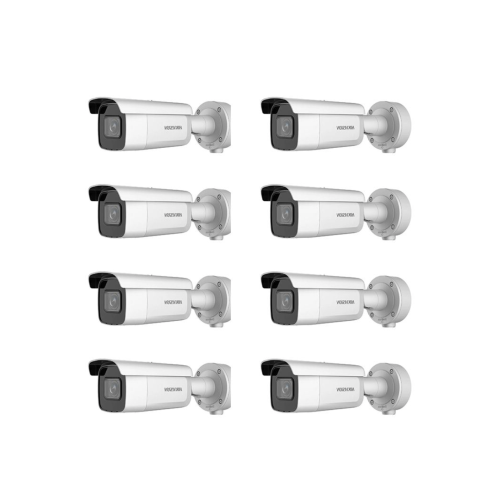 HIKVISION Kamera-Set 8x IP Bullet Kamera DS-2CD2666G2-IZS(2.8-12mm)(C)