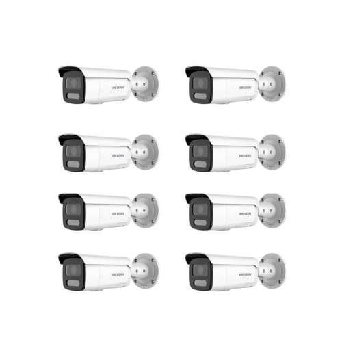 HIKVISION Überwachungskamera Set mit 8x IP Bullet Kamera DS-2CD2T47G2-LSU/SL(2.8mm)(C)