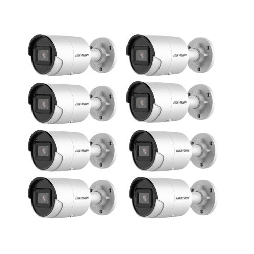 HIKVISION Kamera-Set 8x IP Bullet Kamera DS-2CD3023G2-IU(2.8mm)