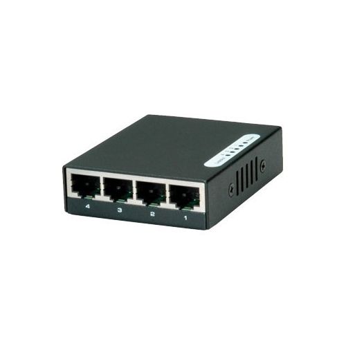 ROLINE Pocket Gigabit Ethernet Switch - Switch - nicht verwaltet - 4 x 10/100/1000 - Desktop