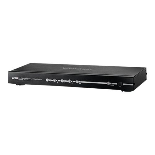 ATEN VS482 4-Port Dual View HD Video Switch - Video/Audio-Schalter - 4 x HDMI - an Rack montierbar
