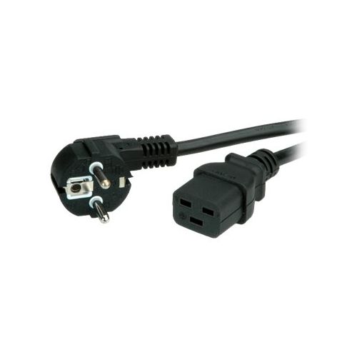 BACHMANN - Stromkabel - CEE 7/7 (M) bis IEC 60320 C19 (W) - Wechselstrom 250 V - 16 A - 3 m