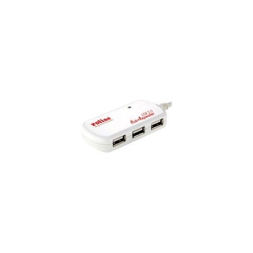 ROLINE USB 2.0 Hub with Repeater - Hub - 4 x USB 2.0 - Desktop