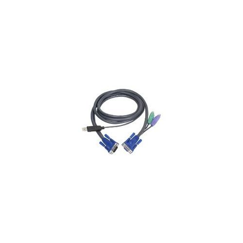ATEN Intelligent KVM Cable 2L-5502UP - Tastatur- / Video- / Maus- (KVM-) Kabel - USB, HD-15 (M) bis PS/2, 6-polig, HD-15 - 1.8 m