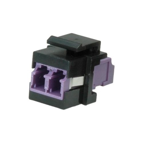Roline Fiber Optic Keystone Jack - Modulare Eingabe - LC MM X 2 - Schwarz, violett