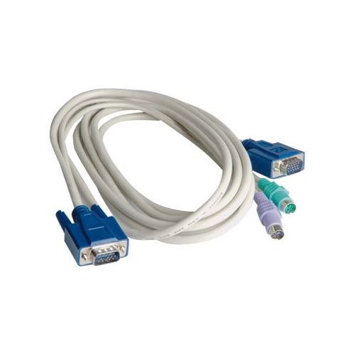 Roline - Tastatur- / Video- / Maus- (KVM-) Kabel - HD-15 (M) bis PS/2, 6-polig, HD-15 (M) - 3 m - beige