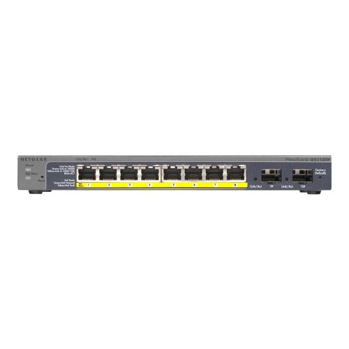 NETGEAR ProSAFE GS110TP - Switch - verwaltet - 8 x 10/100/1000 (PoE) + 2 x SFP - Desktop - PoE (46 W)