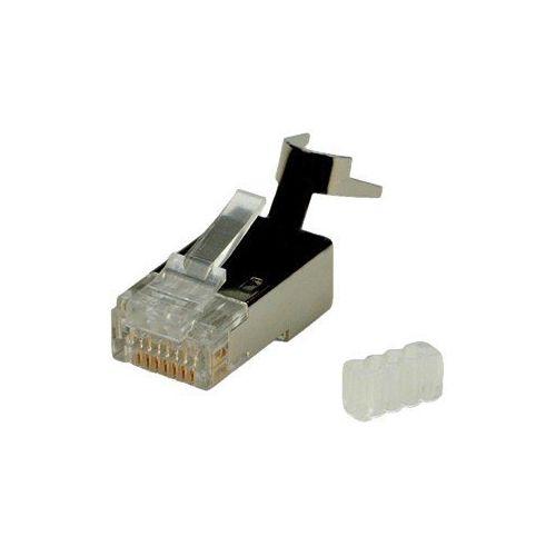 Roline - Netzwerkanschluss - RJ-45 (M) - CAT 6 - geformt - durchsichtig (Packung mit 10)