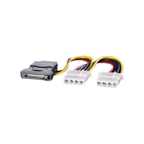 Roline Y-Adapterkabel - Netz-Splitter - interne Stromversorgung, 4-polig (W) bis 15 PIN SATA Power (M)