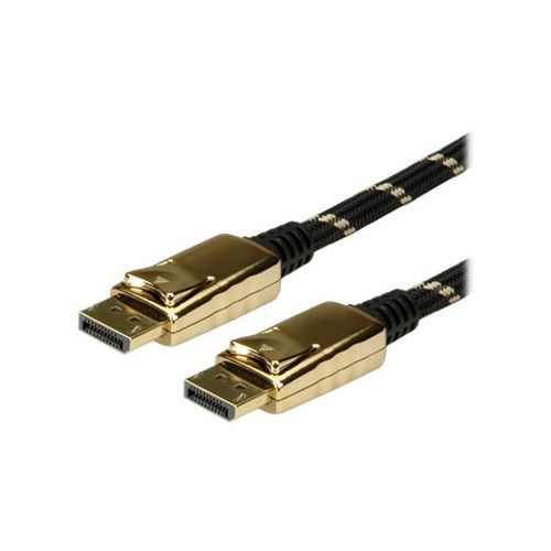 Roline Gold - DisplayPort-Kabel - DisplayPort (M) bis DisplayPort (M) - 10 m - Schwarz, Gold